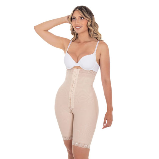 Faja postquirúrgica strapless con hilado de cobre