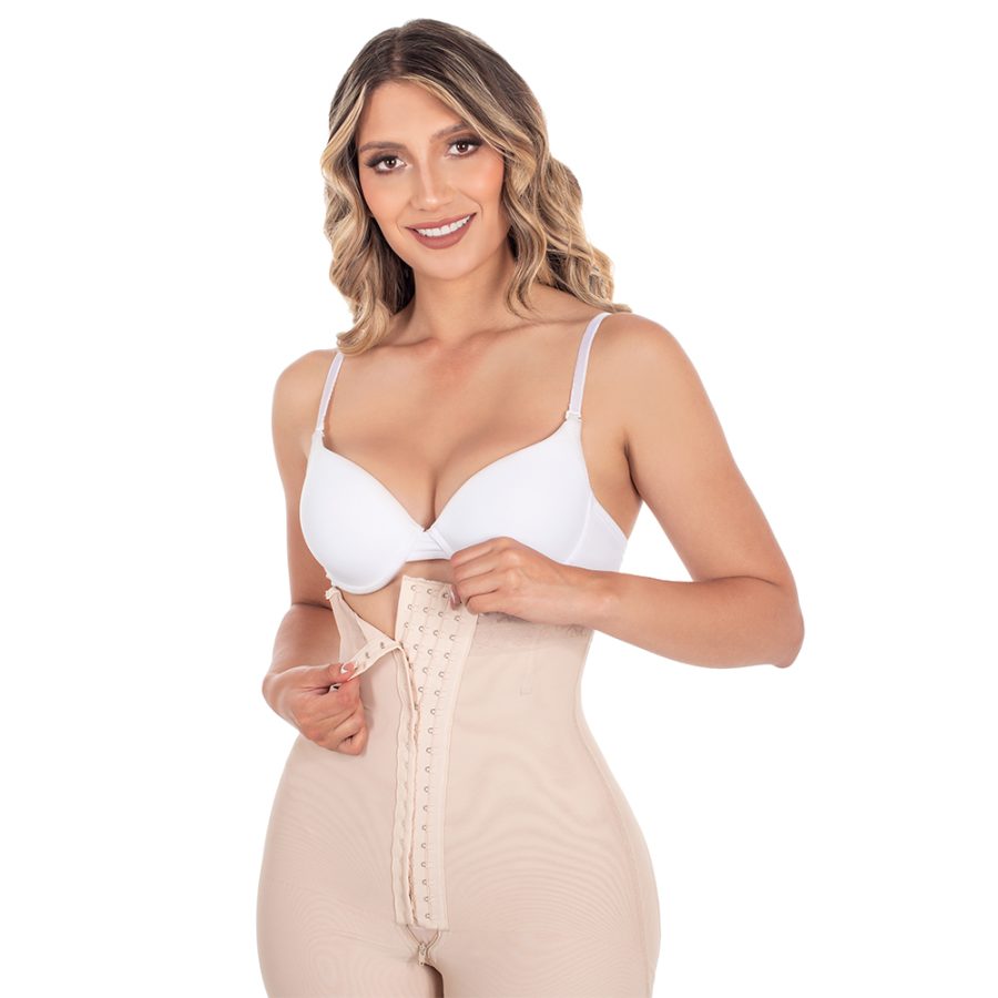 Faja postquirúrgica strapless con hilado de cobre