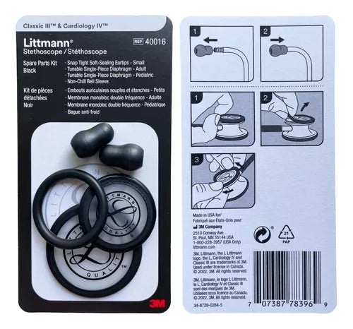 Kit de repuesto color negro para Littmann REF 779