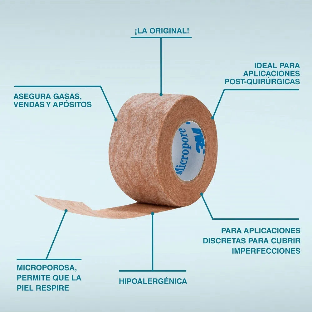 Espadadrapo Micropore Color Piel 1/2" REF 096