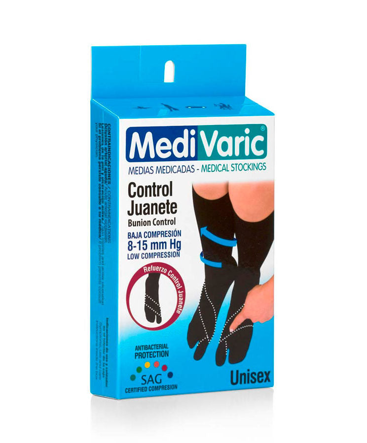 Medias de compresion Baja Control Juanete - rodilla unisex opaca ref: 521A