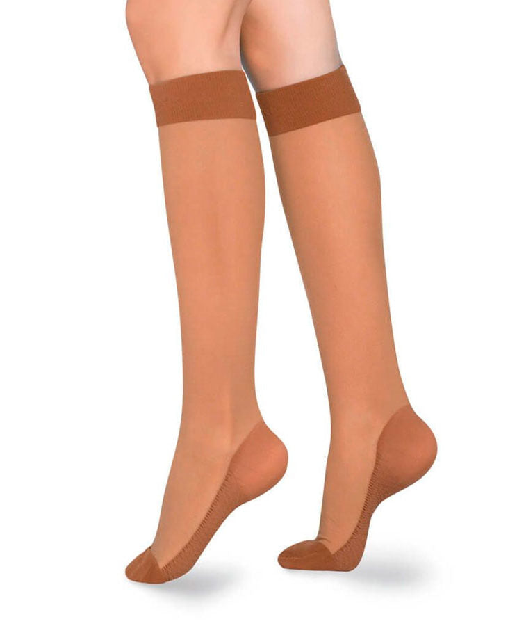 Medias de Compresión Baja – Rodilla Punta Cerrada Opaca ref: 1213